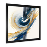 Blue And Gold Swirl Abstract V