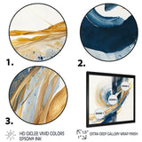 Blue And Gold Swirl Abstract V