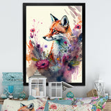 Cute Fox Floral Art II