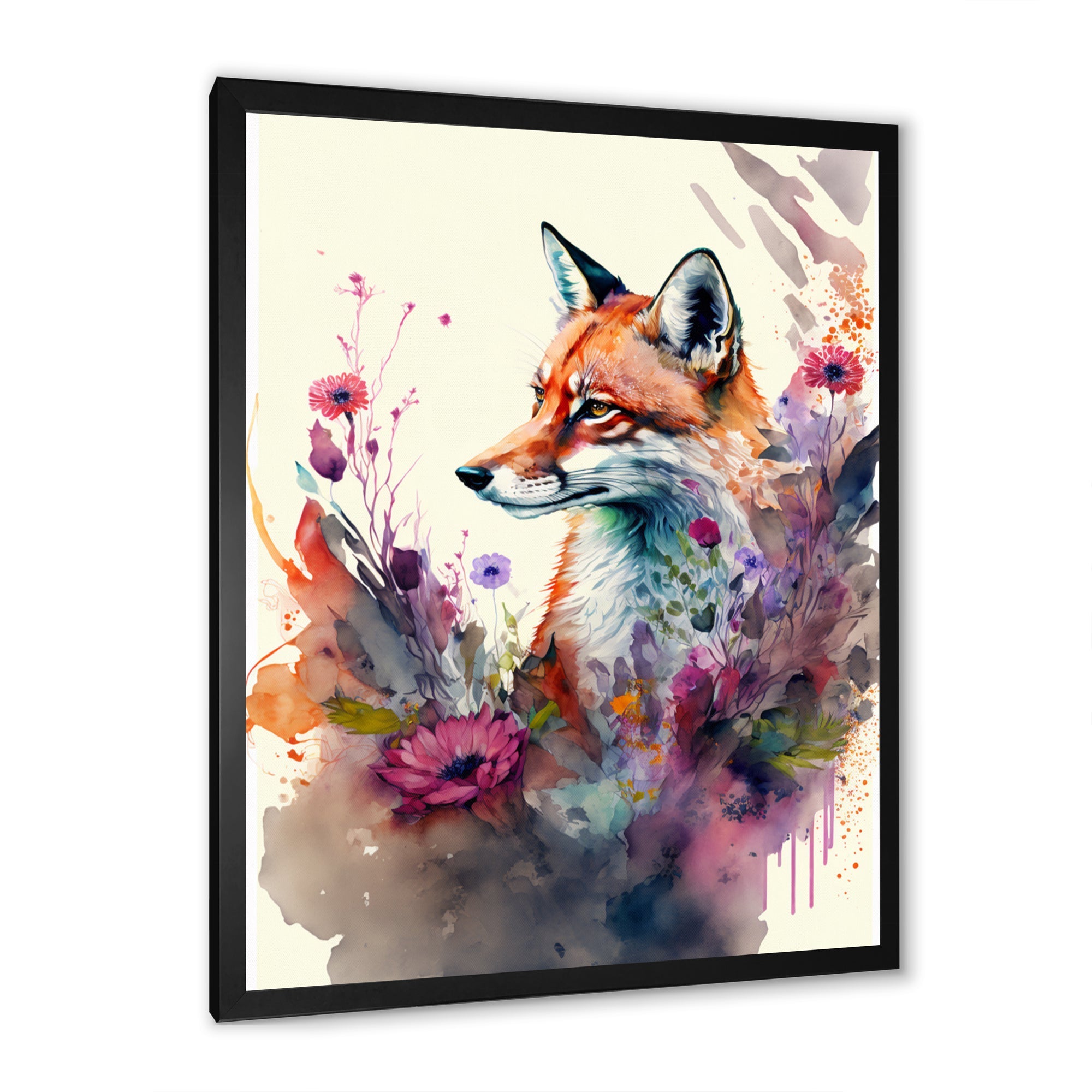 Cute Fox Floral Art II