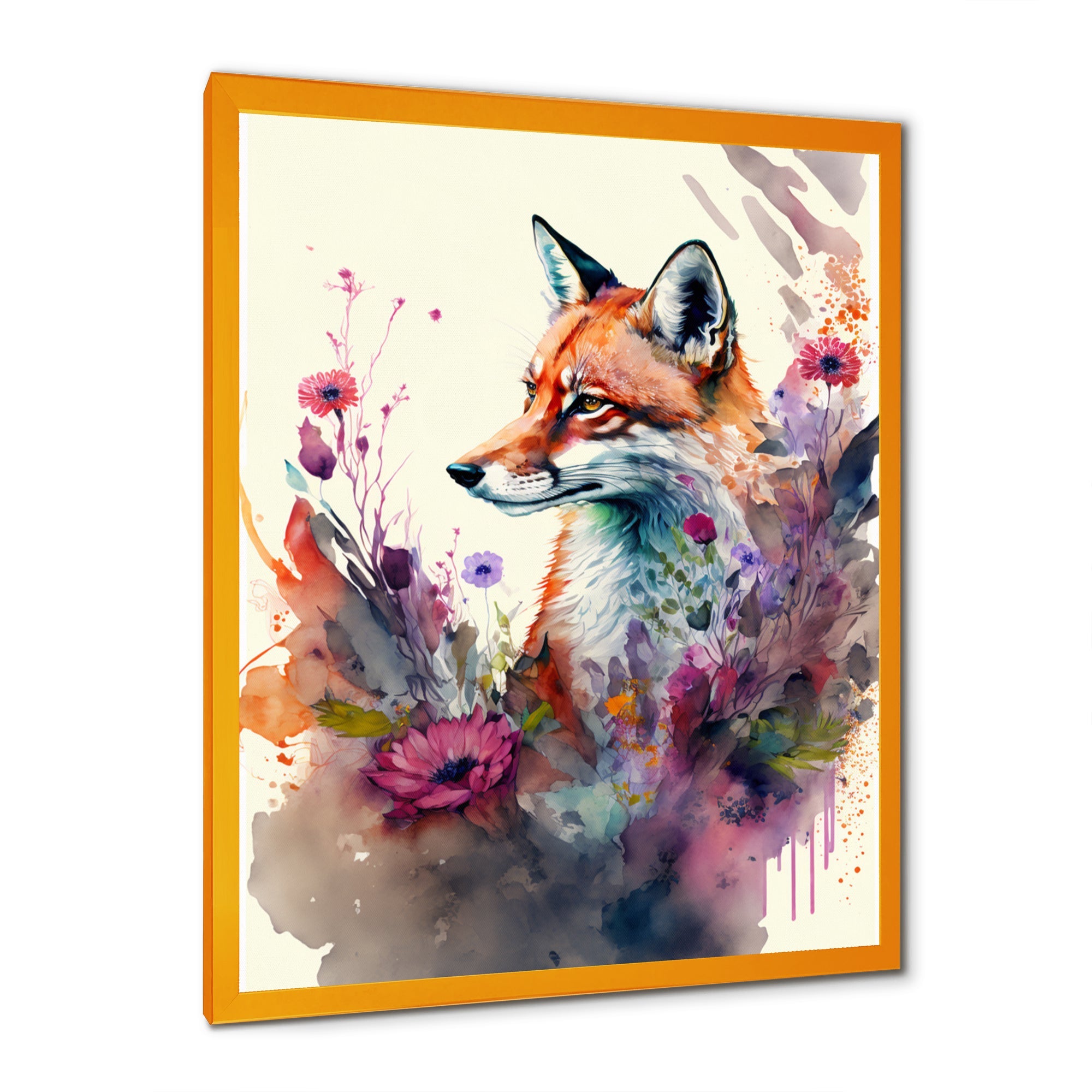 Cute Fox Floral Art II