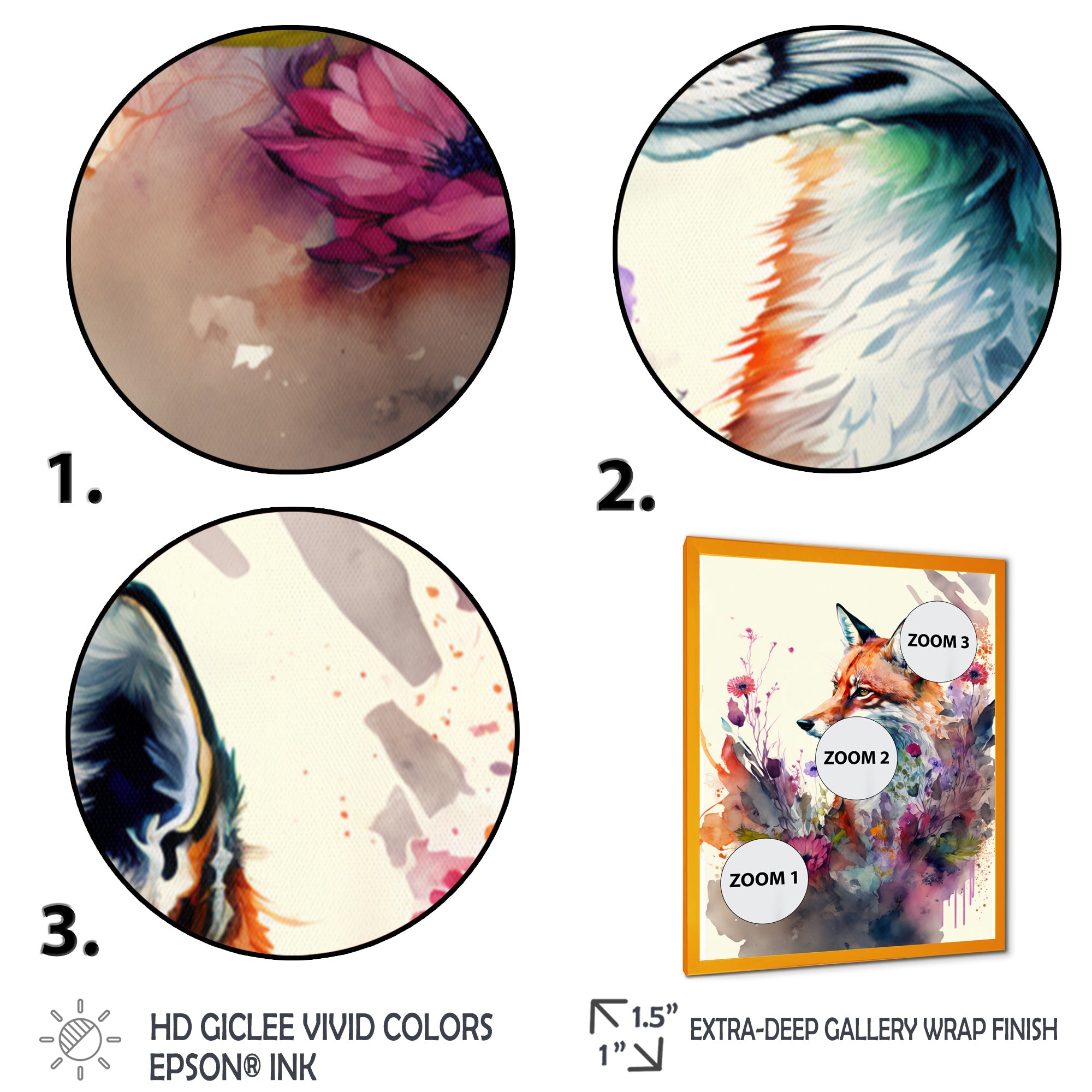 Cute Fox Floral Art II