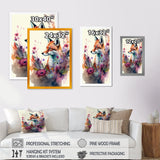 Cute Fox Floral Art II