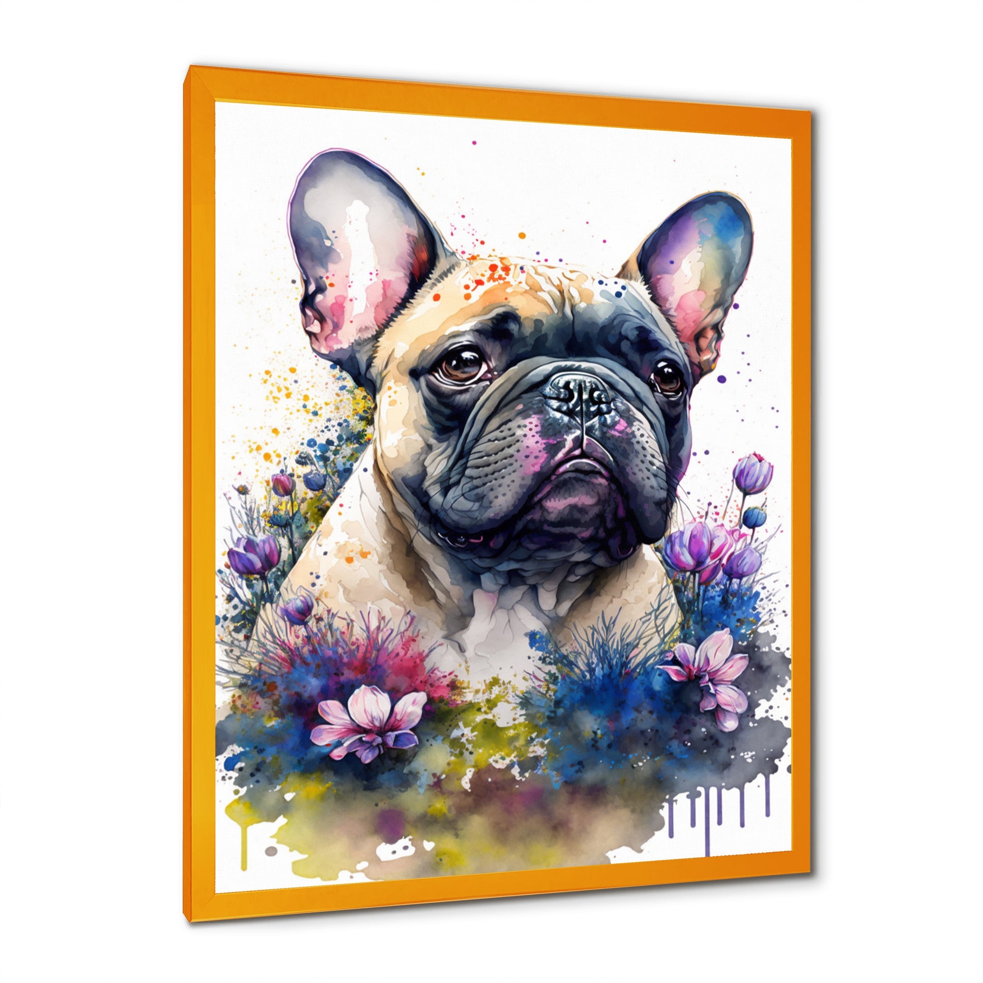 Cute Frenchie Floral Art I