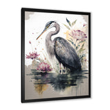 Cute Heron Floral Art III