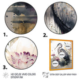 Cute Heron Floral Art III