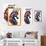 Cute Horse Floral Art I