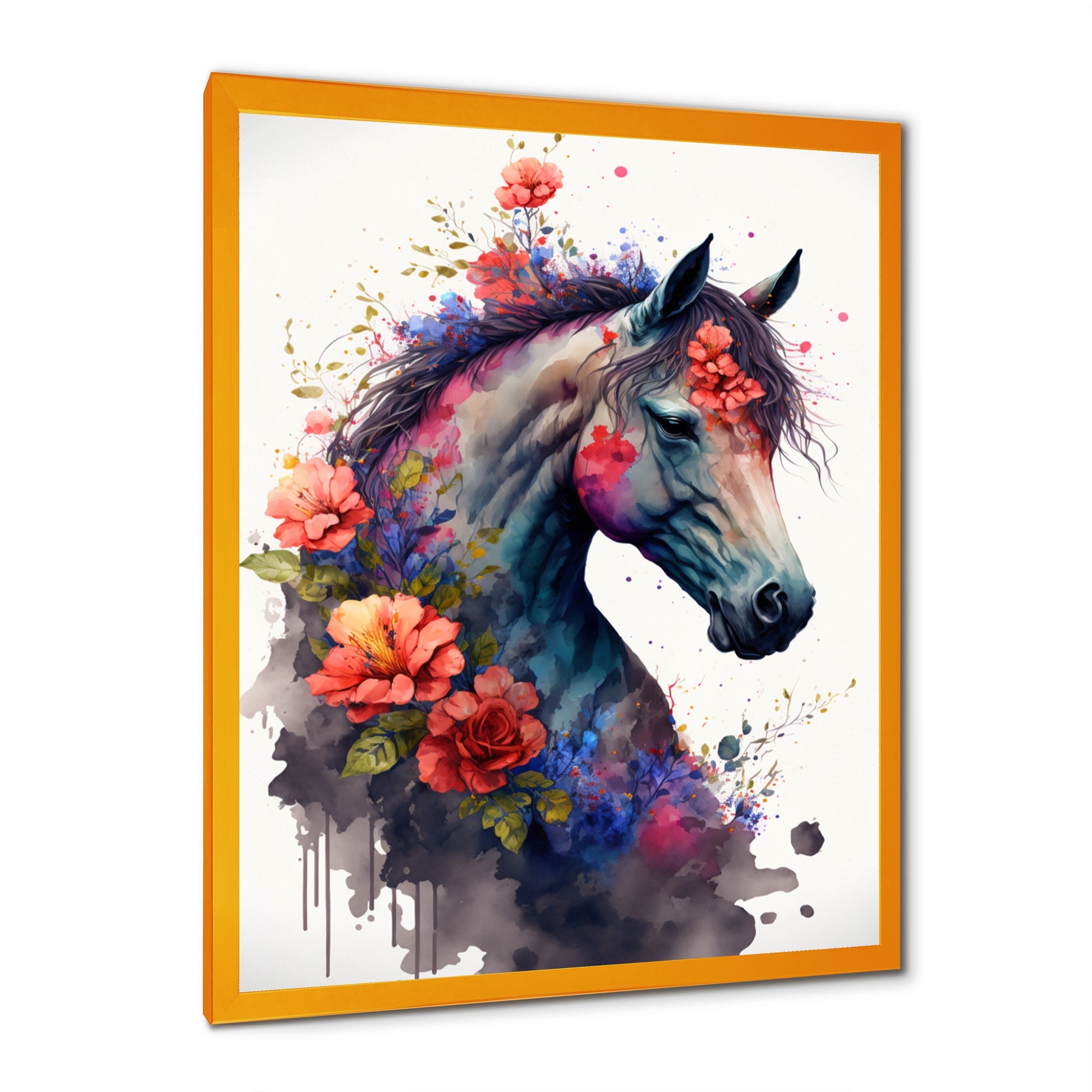 Cute Horse Floral Art I