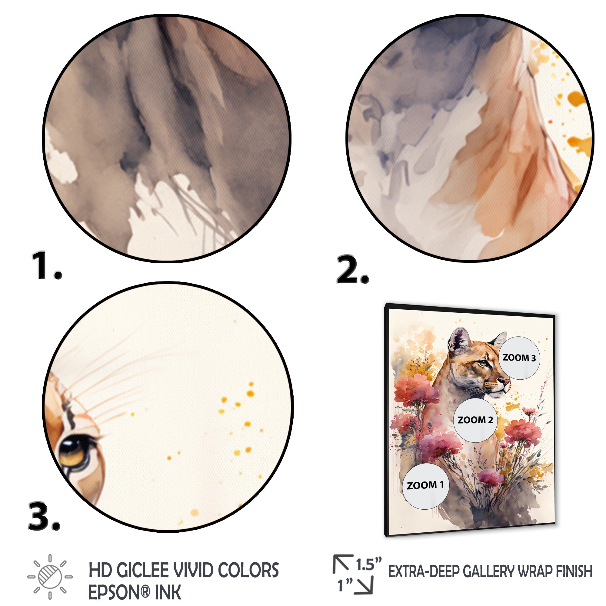 Cute Puma Floral Art III