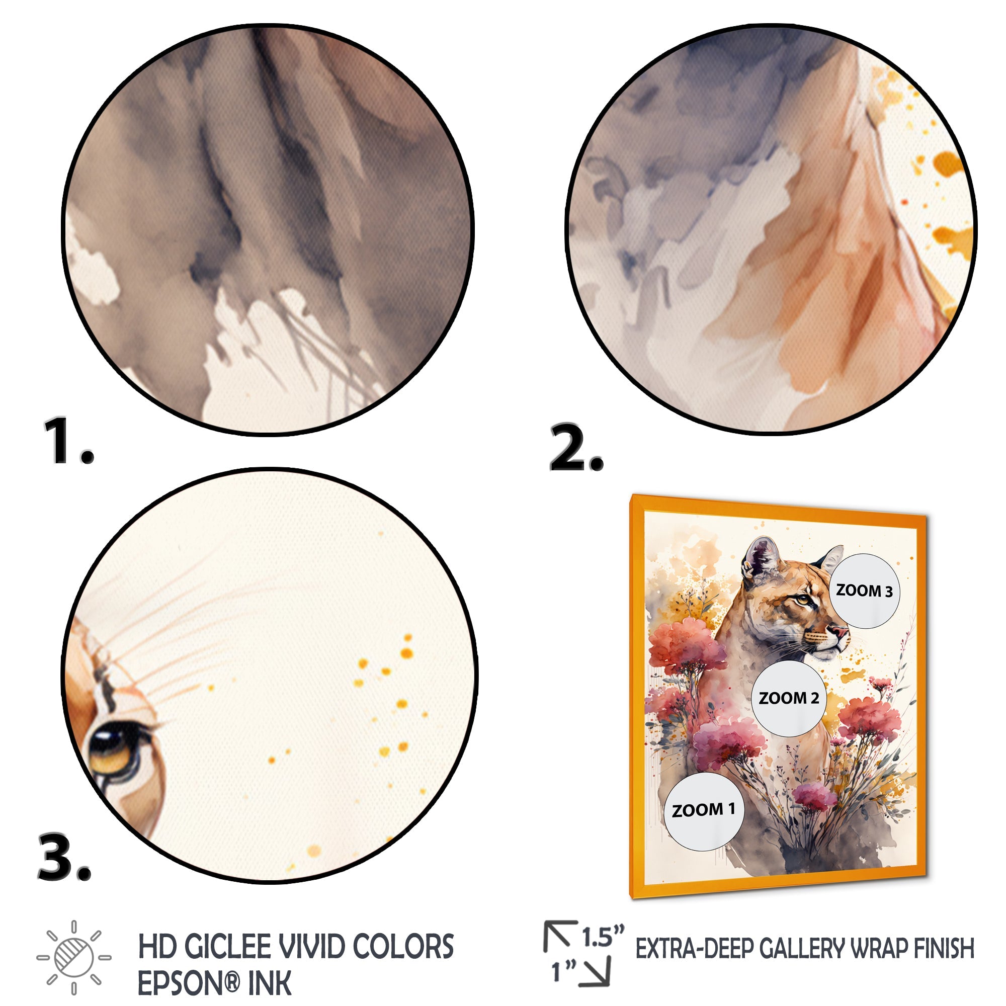 Cute Puma Floral Art III