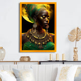 Emerald Queen African Woman Under Moon III