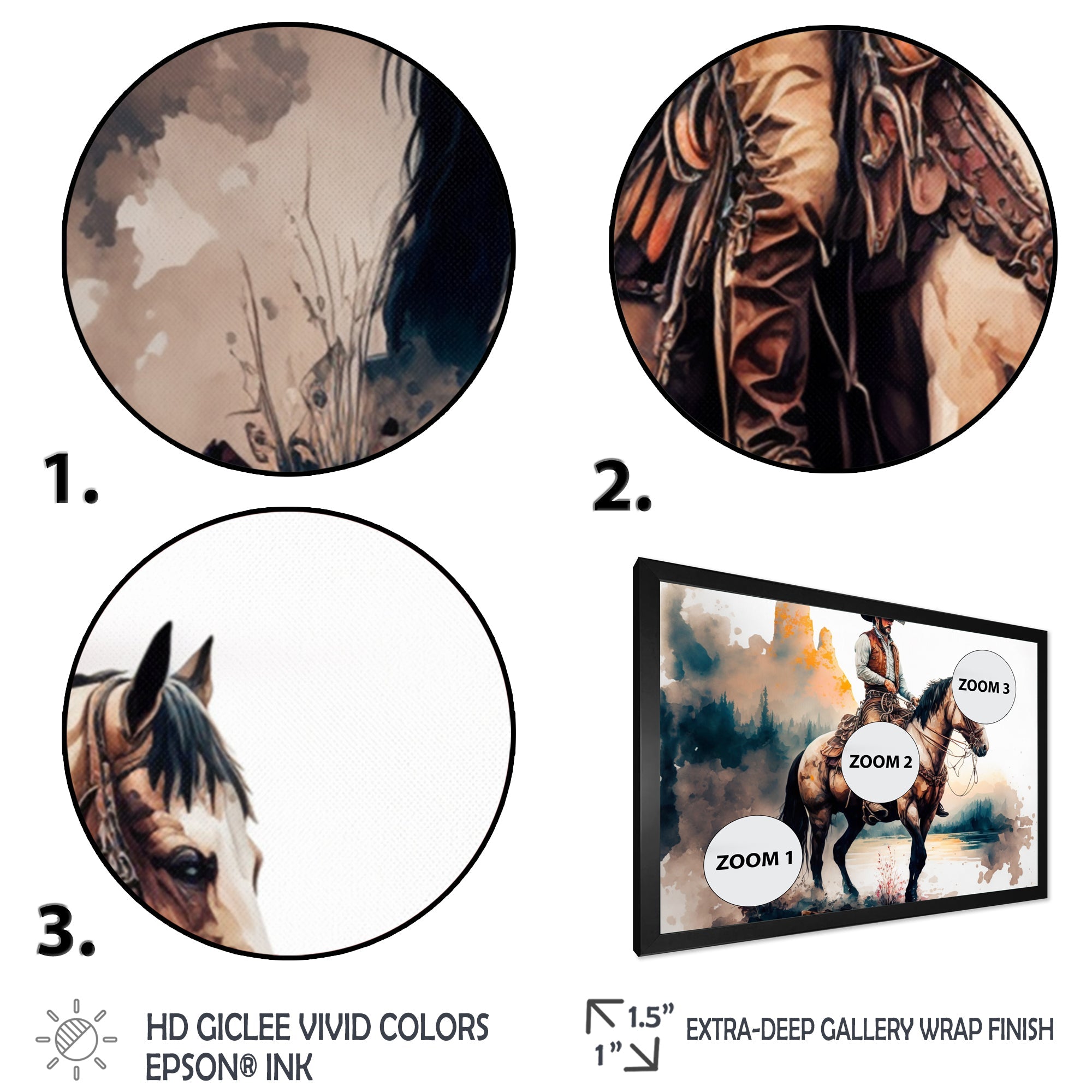 Western Cowboy Riding A Horse I