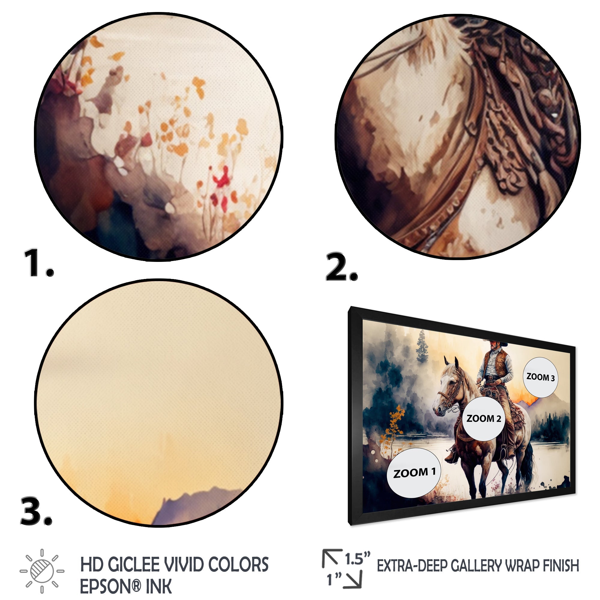 Western Cowboy Riding A Horse II