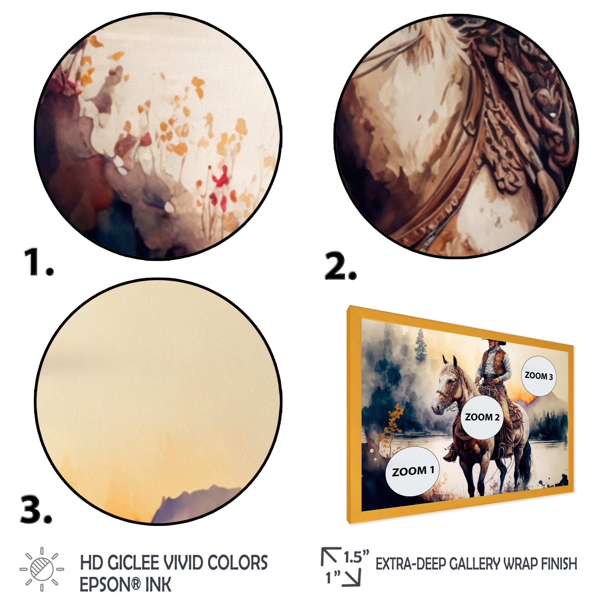 Western Cowboy Riding A Horse II