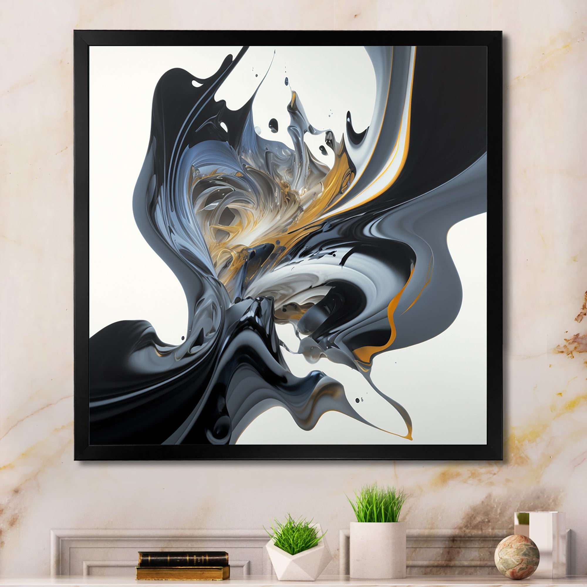 Bright Blue Smooth Abstract II