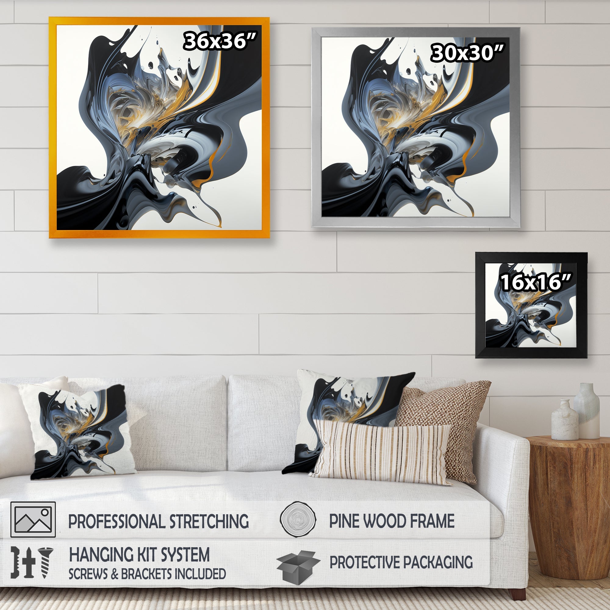 Bright Blue Smooth Abstract II