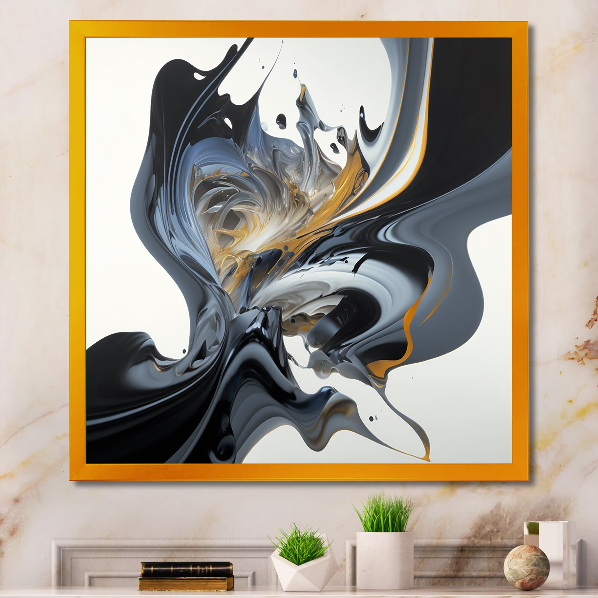 Bright Blue Smooth Abstract II