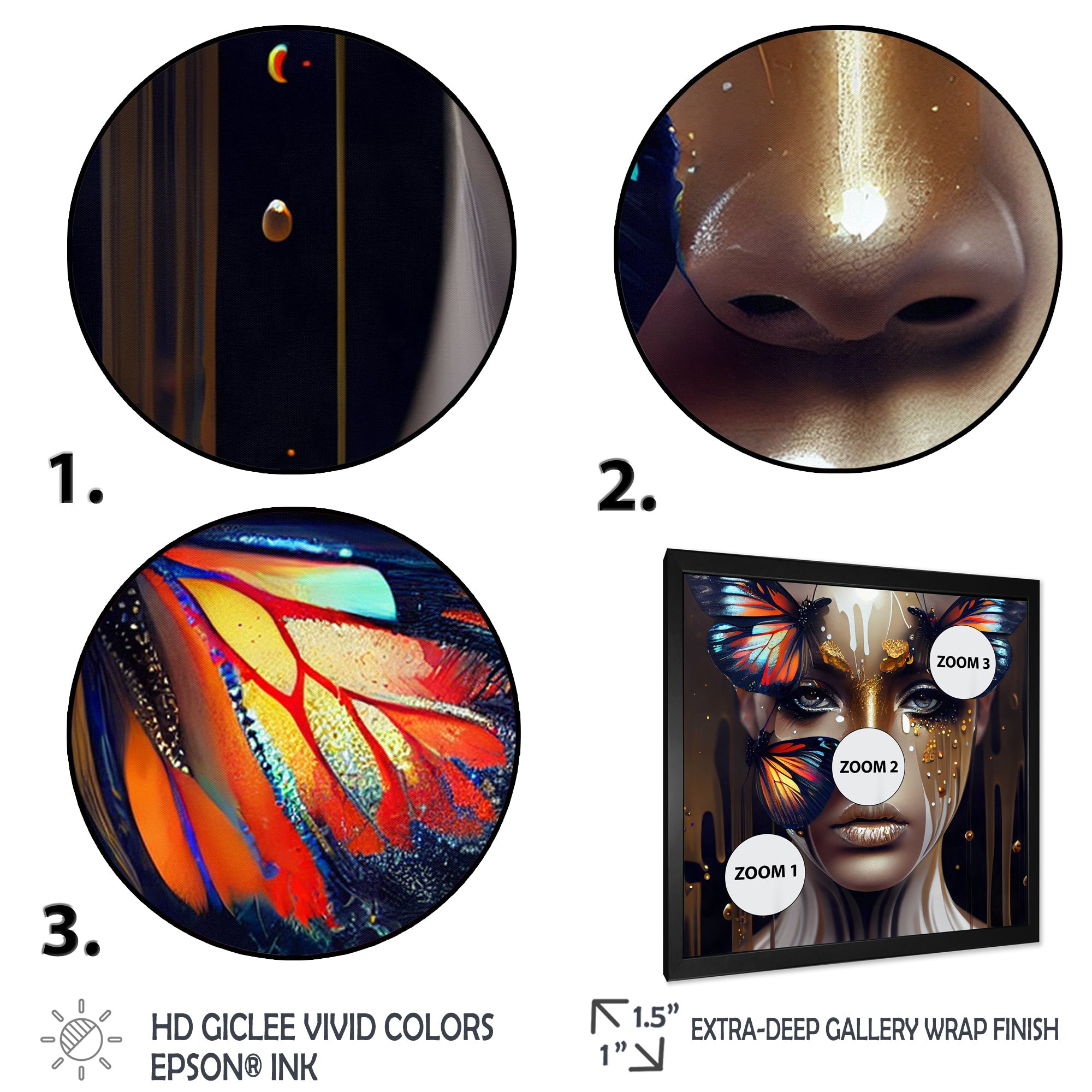 Sensual Woman With Colorful Butterfly VII