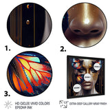 Sensual Woman With Colorful Butterfly VII