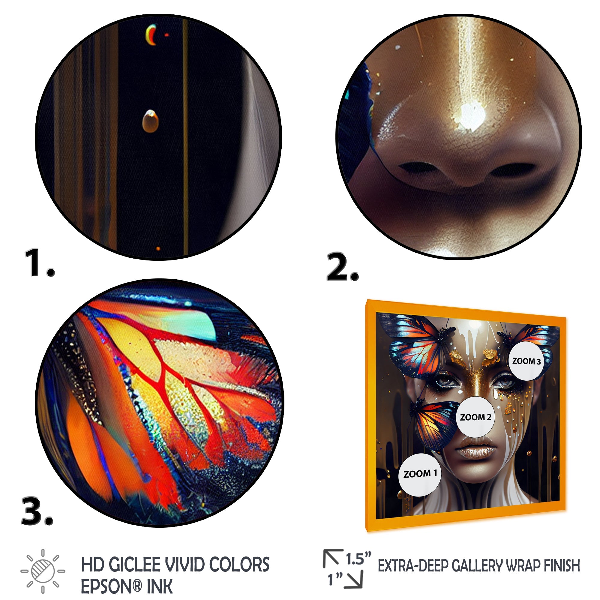 Sensual Woman With Colorful Butterfly VII