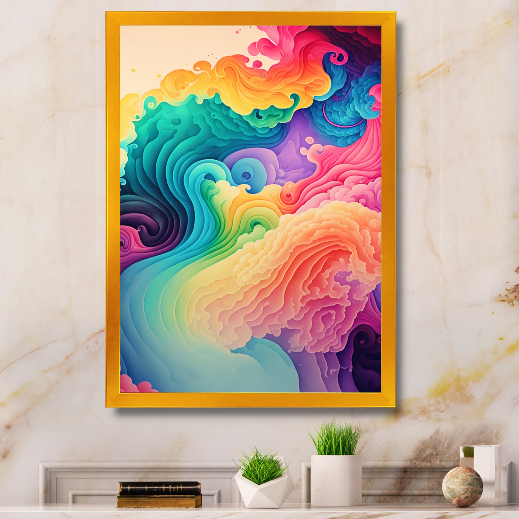 Multicolor Swirly Clouds I