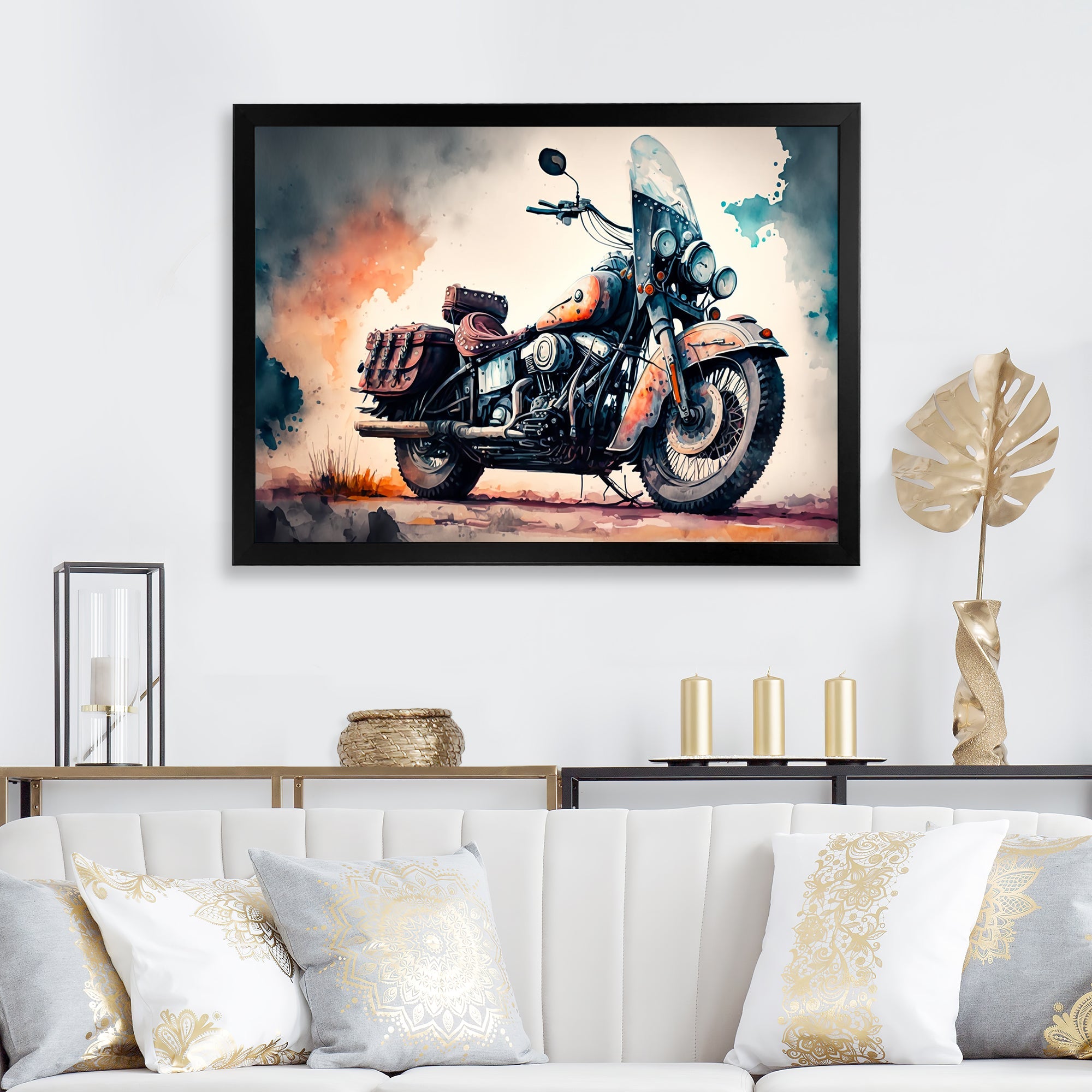 Motorcycle Parked In The Desert I