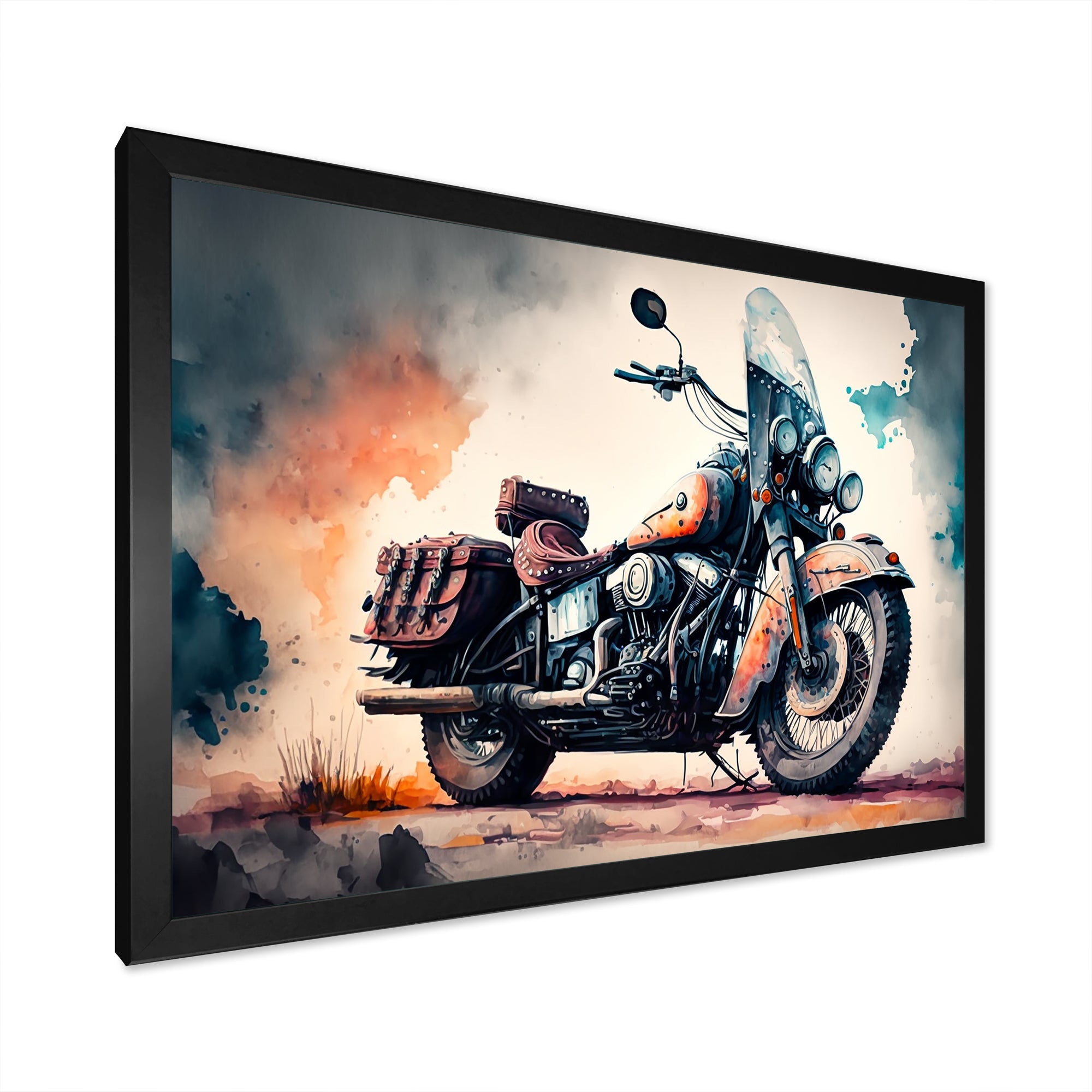 Motorcycle Parked In The Desert I