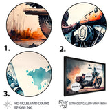 Motorcycle Parked In The Desert I