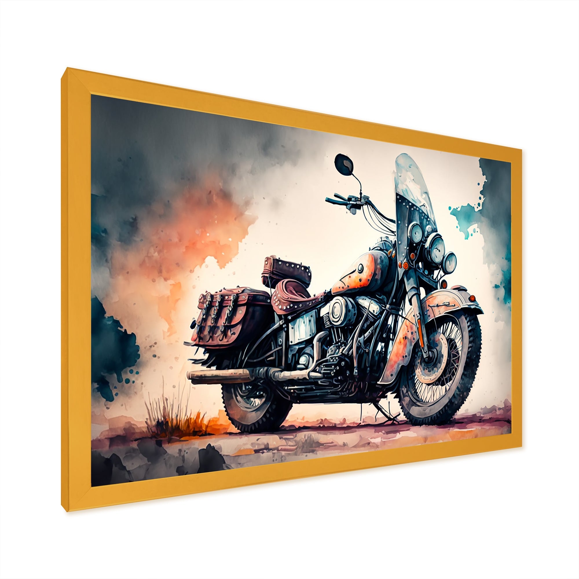 Motorcycle Parked In The Desert I