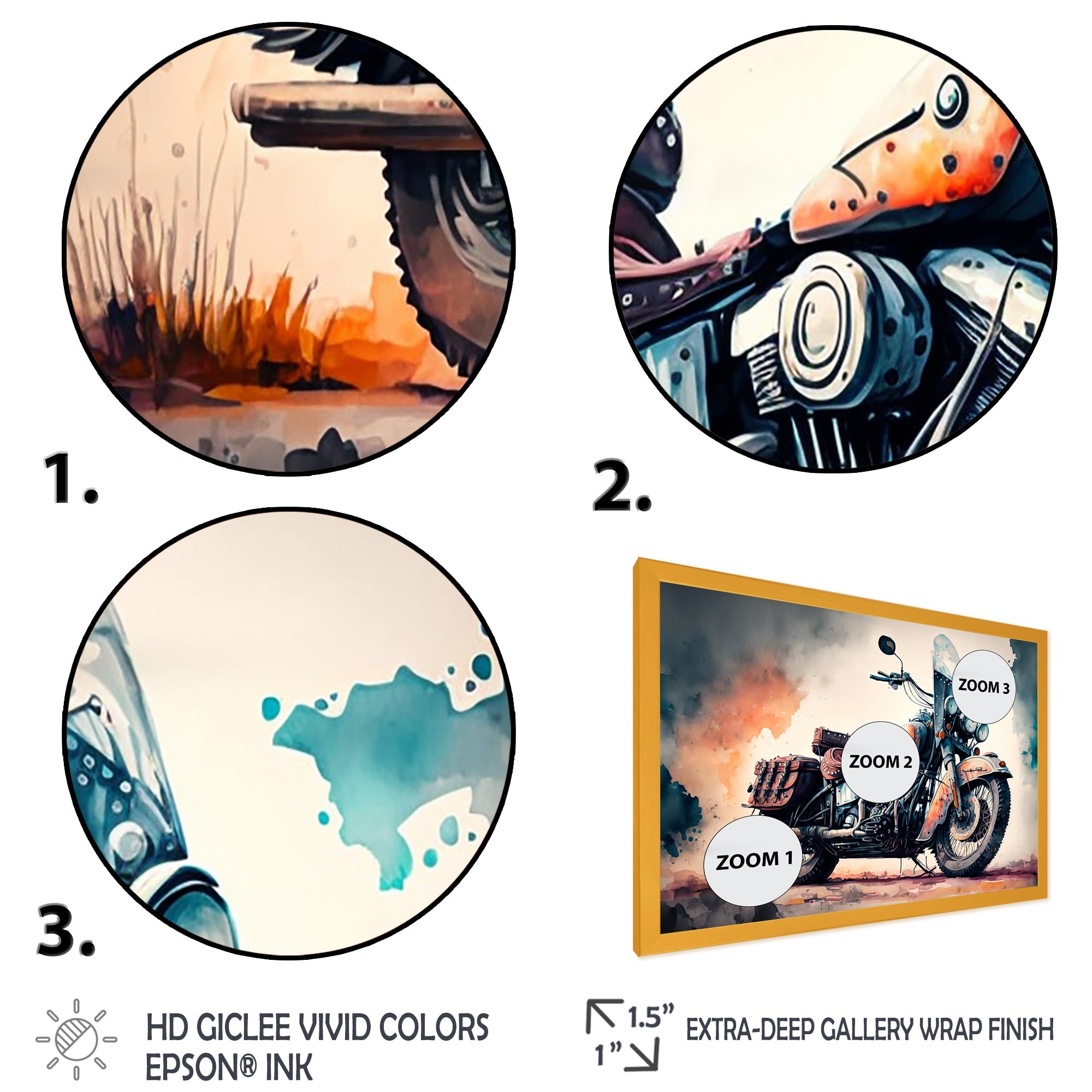 Motorcycle Parked In The Desert I