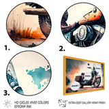 Motorcycle Parked In The Desert I