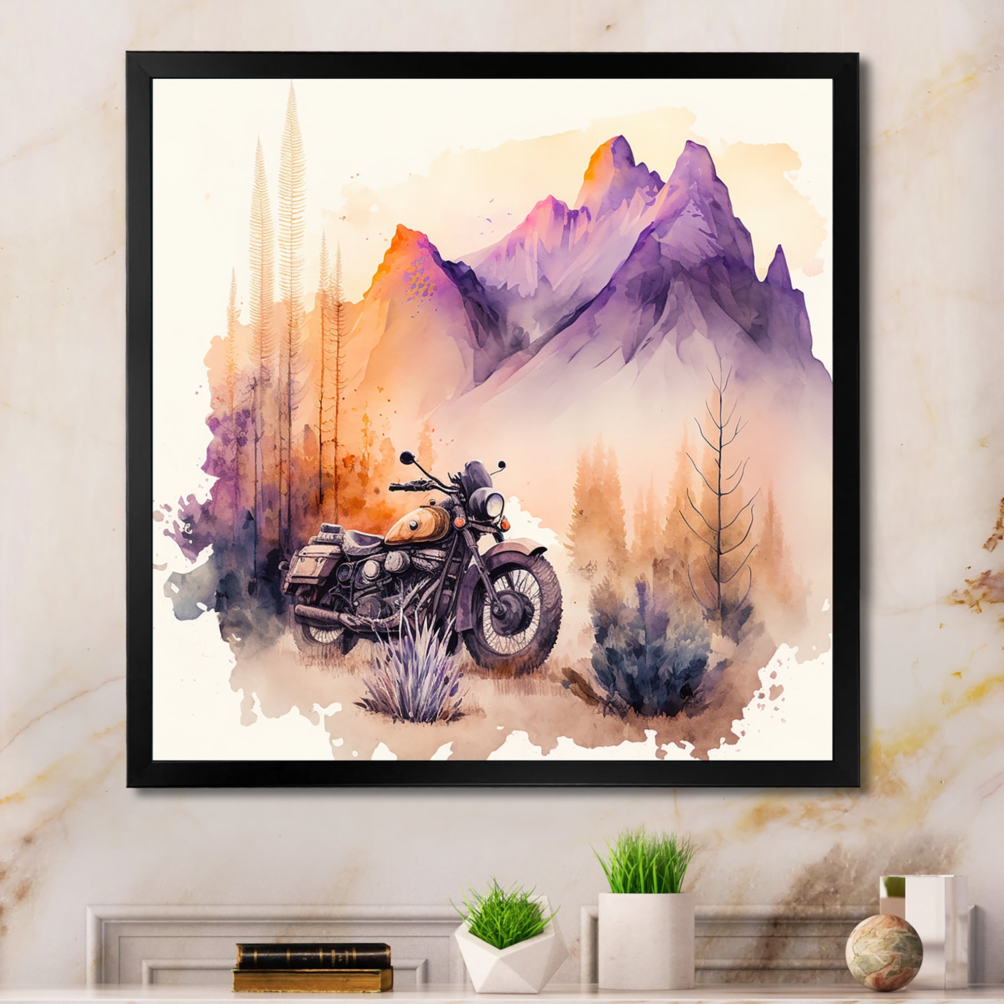 Motorcycle Parked In The Desert IV