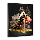 Black And Gold High Heel Shoe I