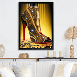 Black And Gold High Heel Shoe III