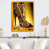 Black And Gold High Heel Shoe III