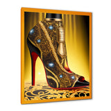 Black And Gold High Heel Shoe III
