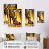 Black And Gold High Heel Shoe III