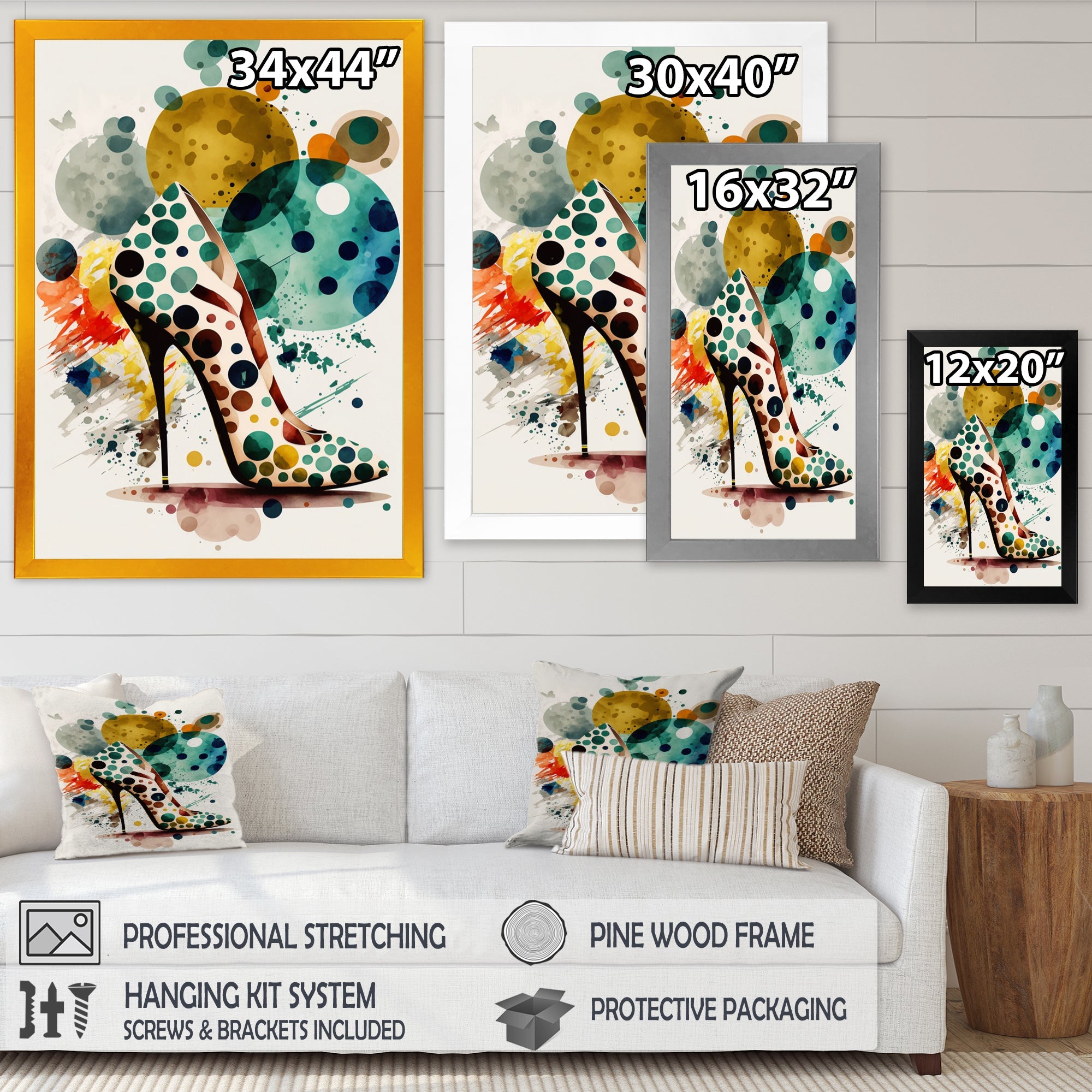 Retro Art Deco High Heel Shoe VI