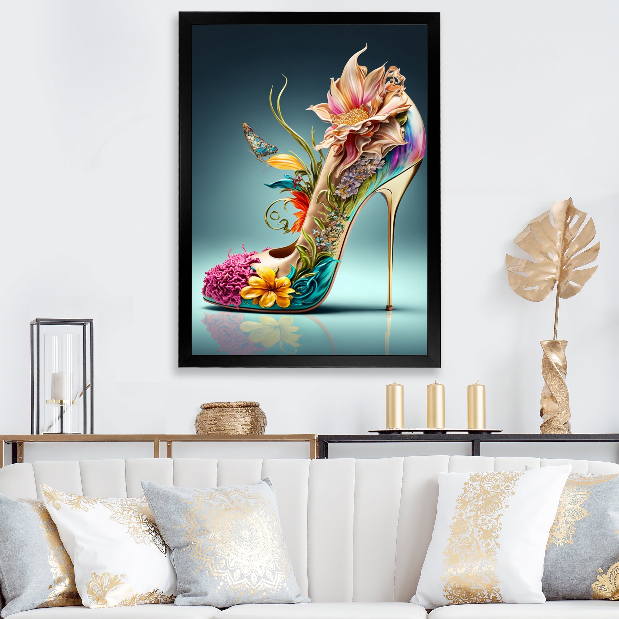 Blue Floral Hight Heels III