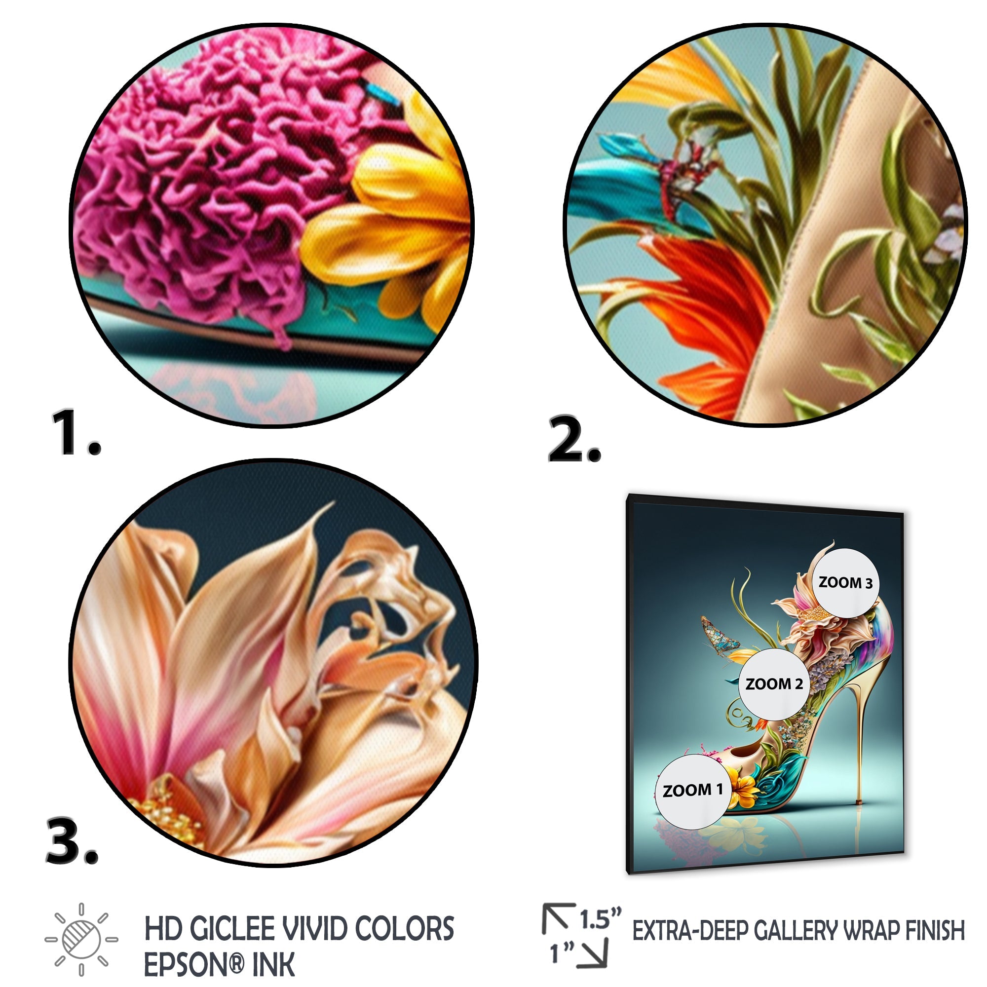 Blue Floral Hight Heels III