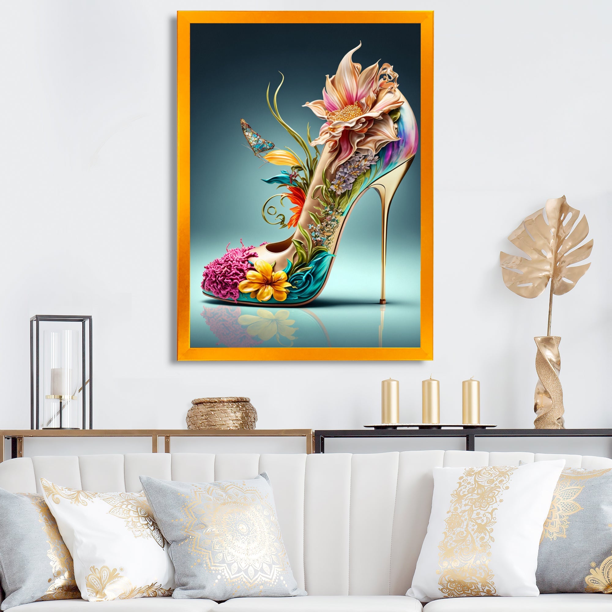 Blue Floral Hight Heels III