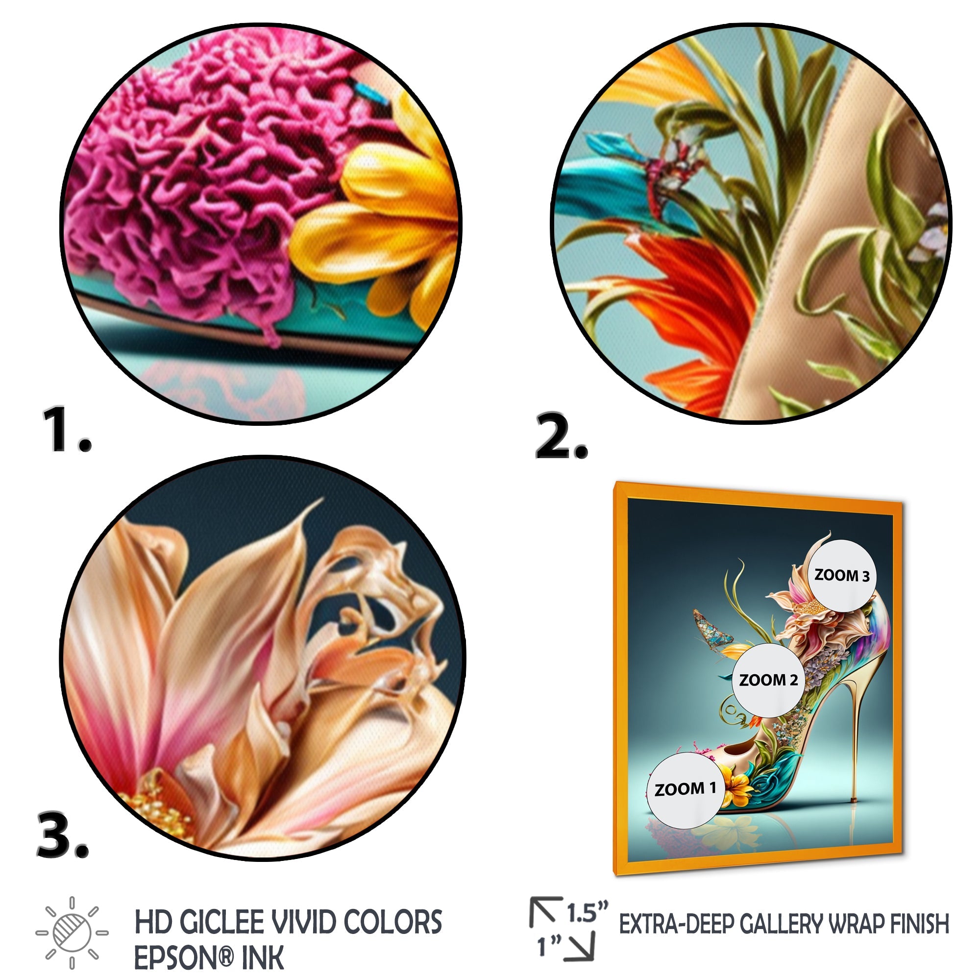 Blue Floral Hight Heels III