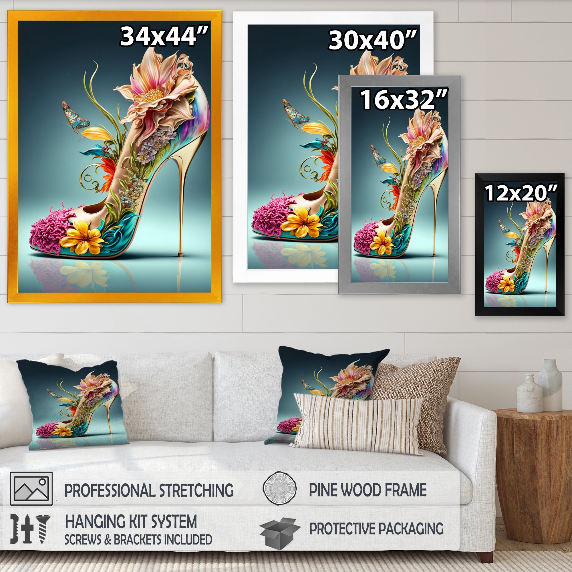 Blue Floral Hight Heels III