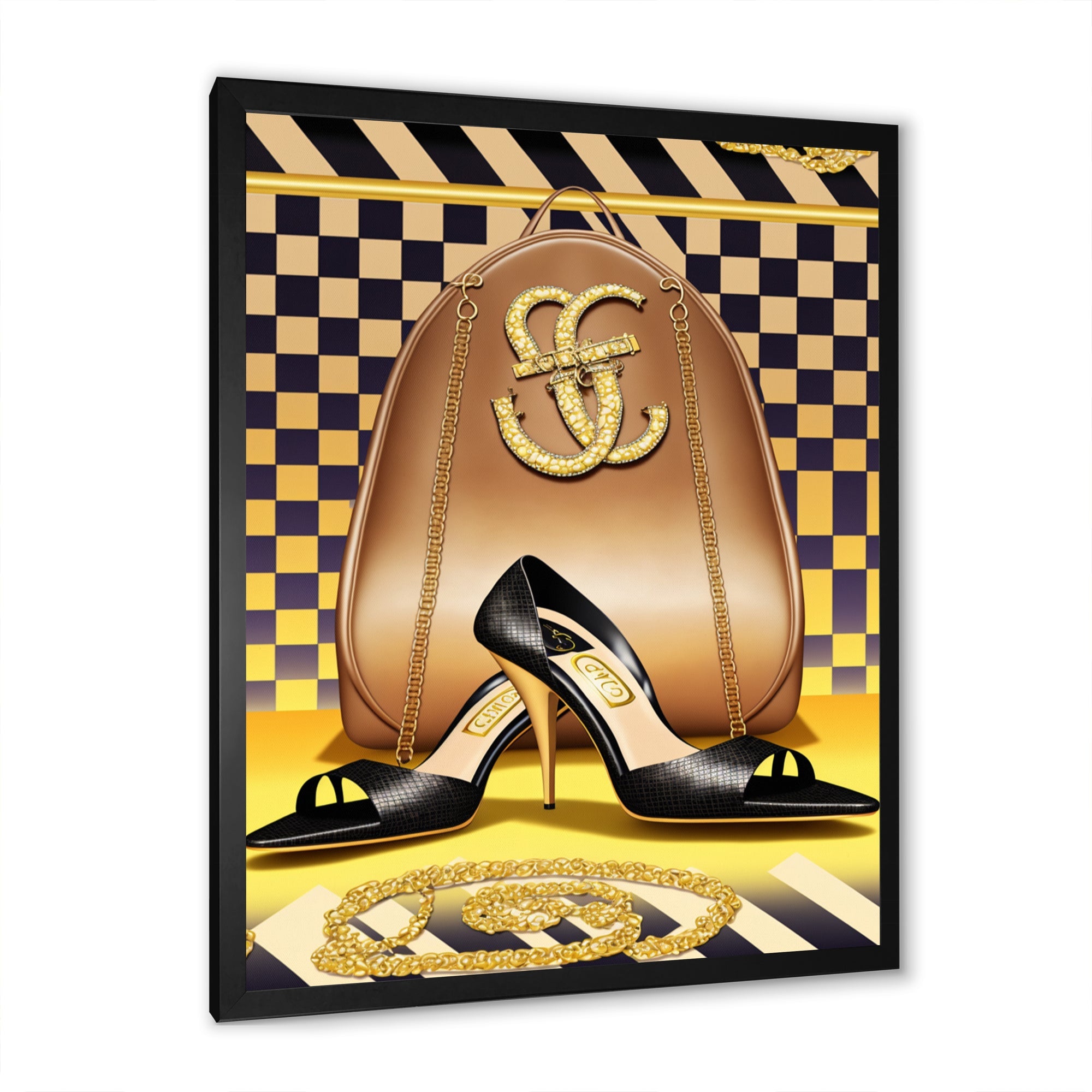 Retro Art Deco High Heel Shoe V