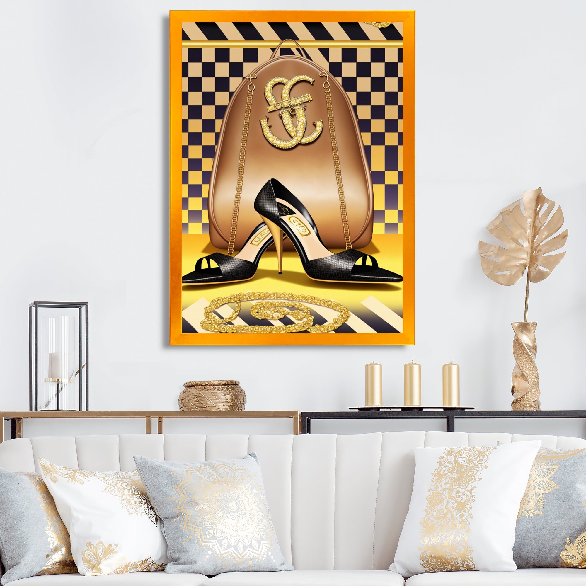 Retro Art Deco High Heel Shoe V