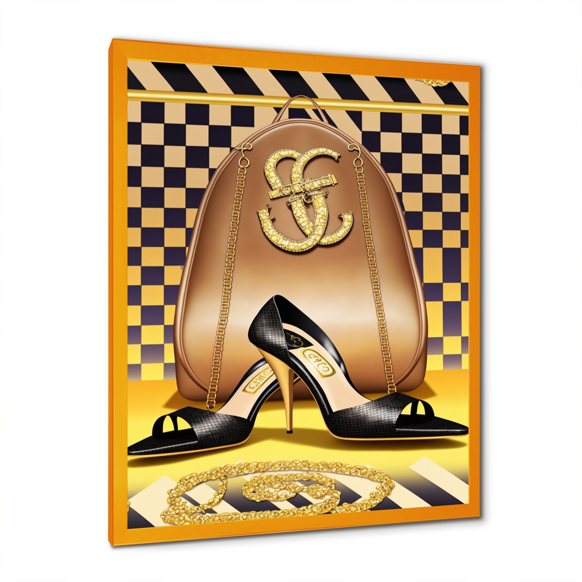 Retro Art Deco High Heel Shoe V