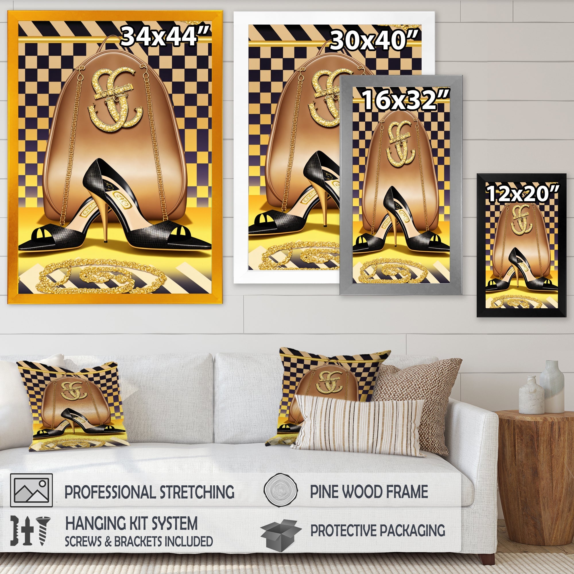 Retro Art Deco High Heel Shoe V