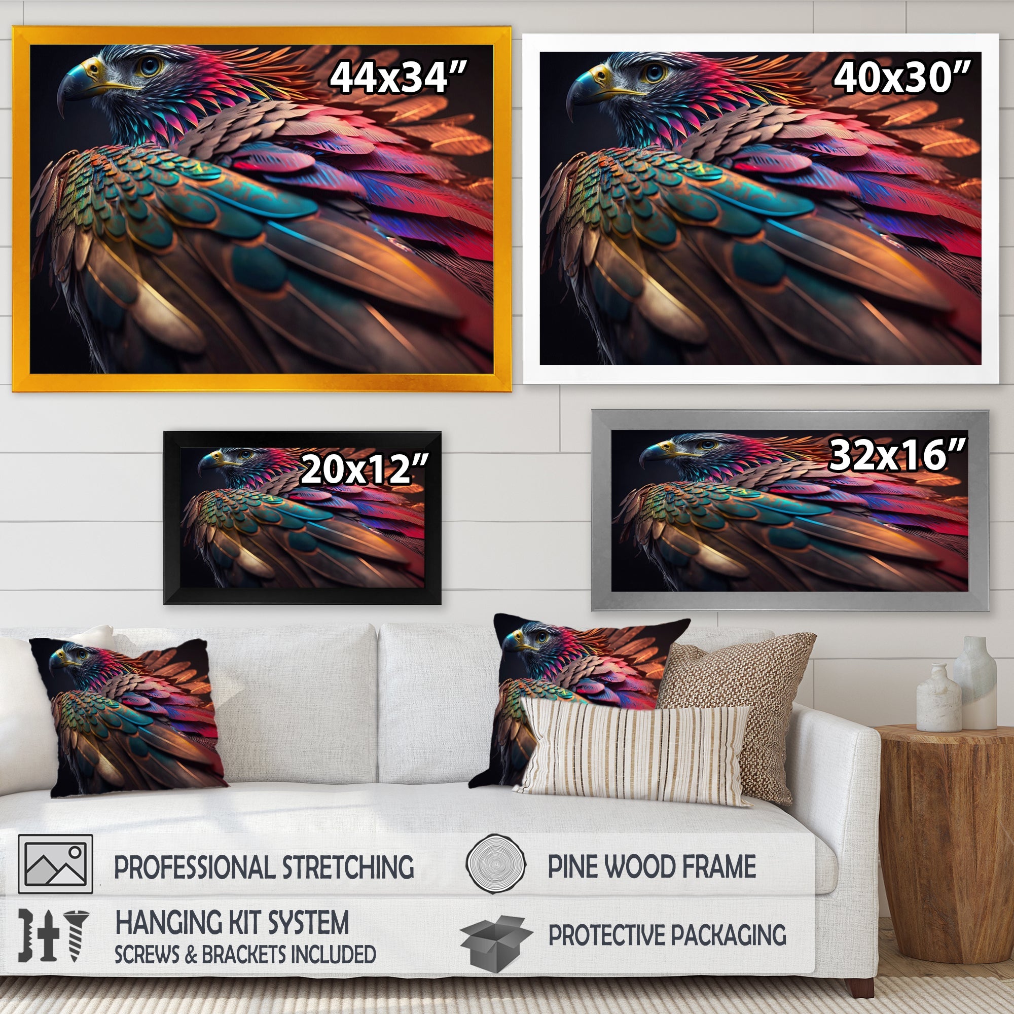 Macro Colorful Feather Eagle II