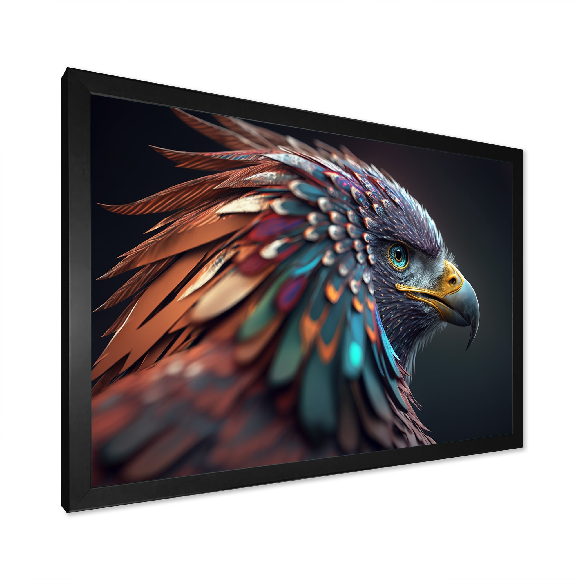 Macro Colorful Feather Eagle V