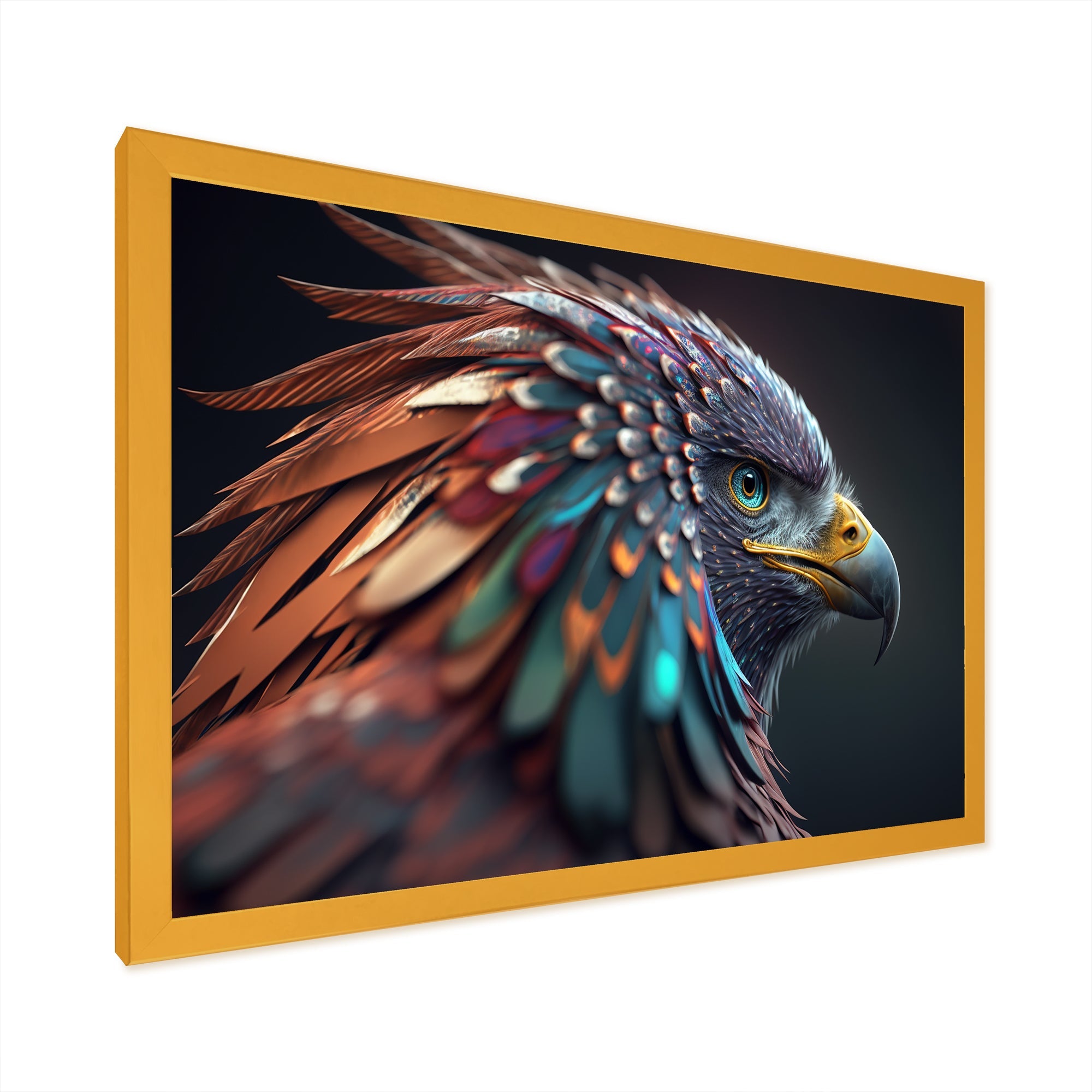 Macro Colorful Feather Eagle V